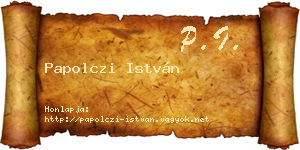 Papolczi István névjegykártya