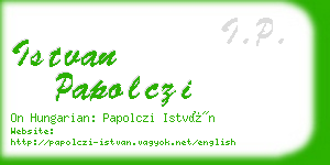 istvan papolczi business card
